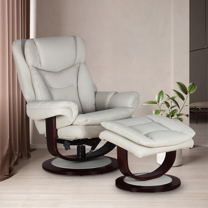 Roscoe Swivel Pedestal Recliner w/Ottoman. Picture 3