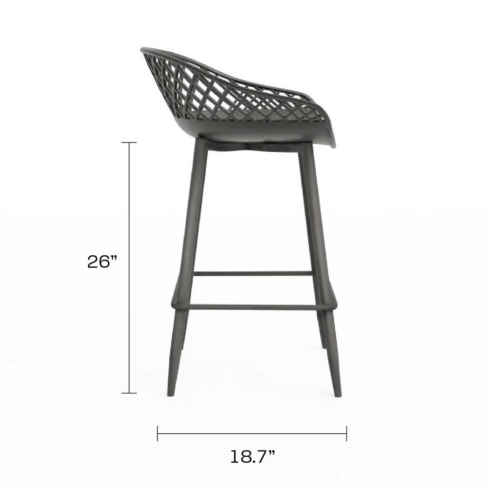 Jamesdar Kurv Counter Stool, Warm Gray (Set of 2). Picture 7