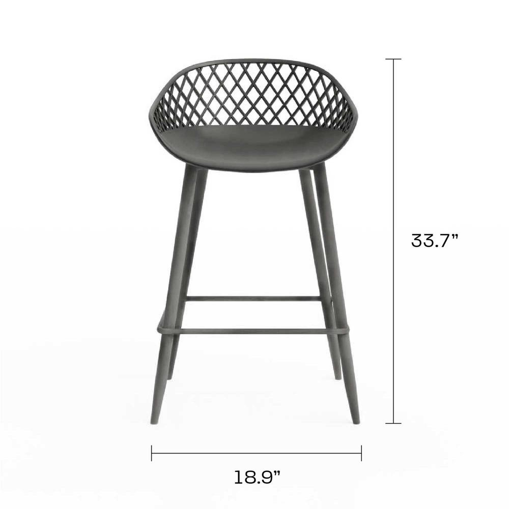 Jamesdar Kurv Counter Stool, Warm Gray (Set of 2). Picture 6