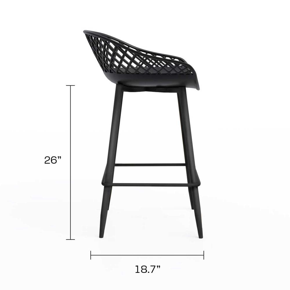 Jamesdar Kurv Counter Stool, Black (Set of 2). Picture 6