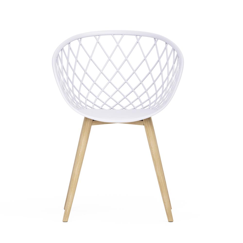 Jamesdar Kurv Chair, White and Natural (Set of 2). Picture 2