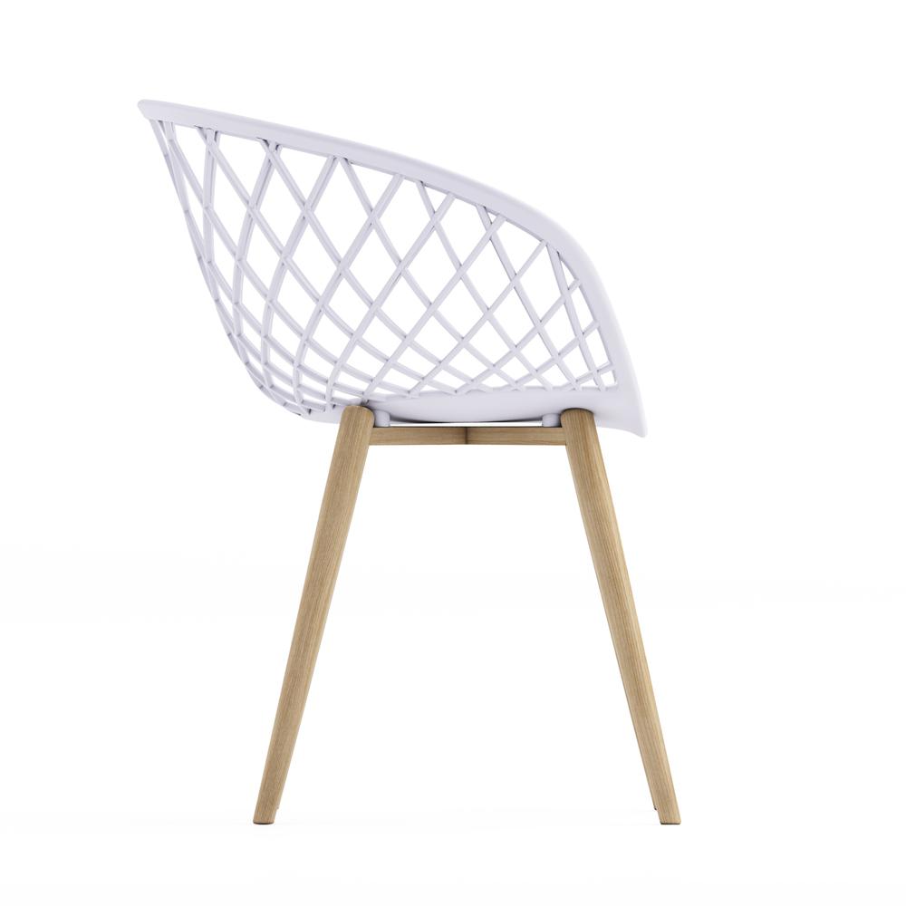 Jamesdar Kurv Chair, White and Natural (Set of 2). Picture 3