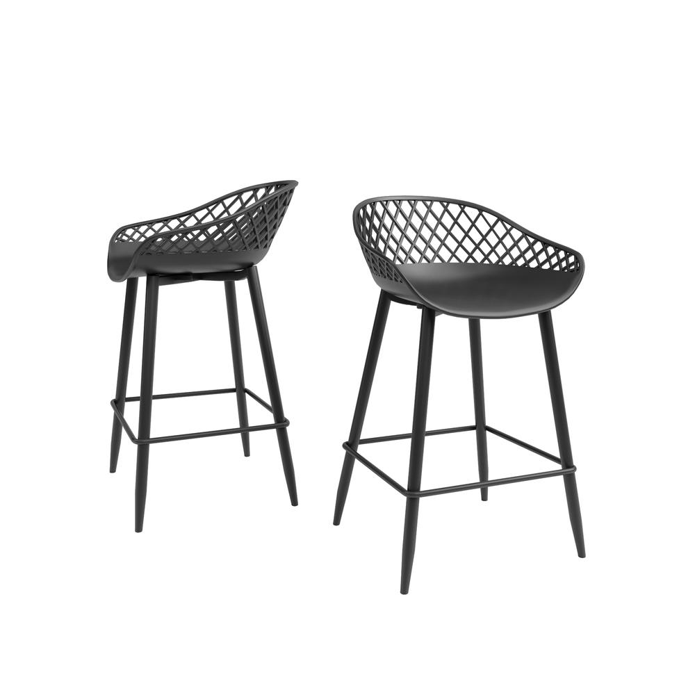 Jamesdar Kurv Counter Stool, Black (Set of 2). Picture 1
