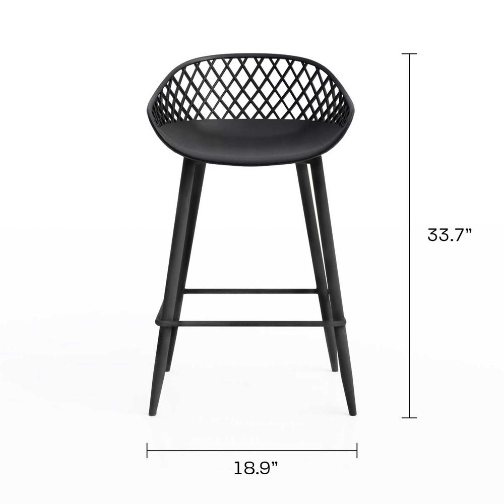 Jamesdar Kurv Counter Stool, Black (Set of 2). Picture 5