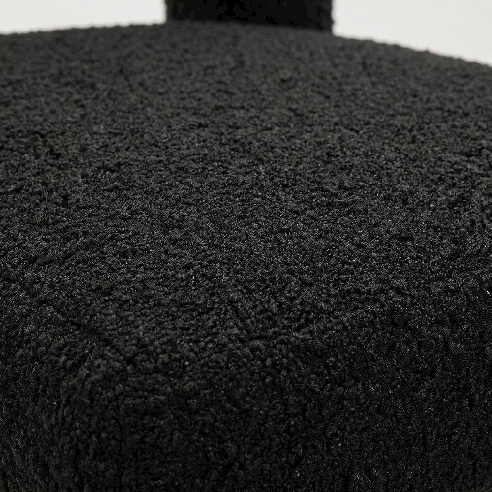 Black Boucle Counter Stool with Modern Design and Comfortable Seat. Picture 7