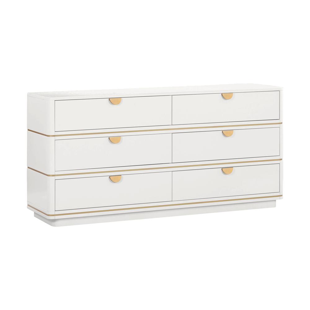 Julieta Cream 6 Drawer Dresser. Picture 6