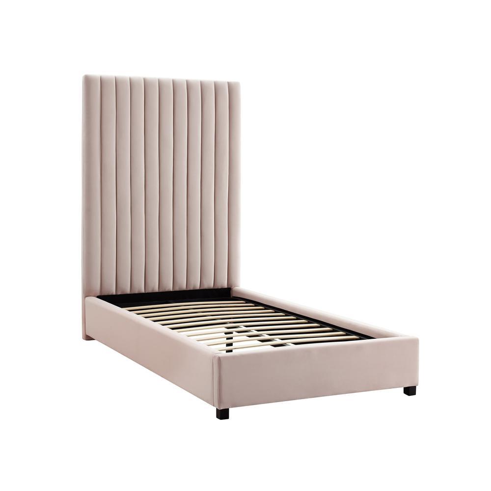 Arabelle Blush Velvet Bed in Twin. Picture 10