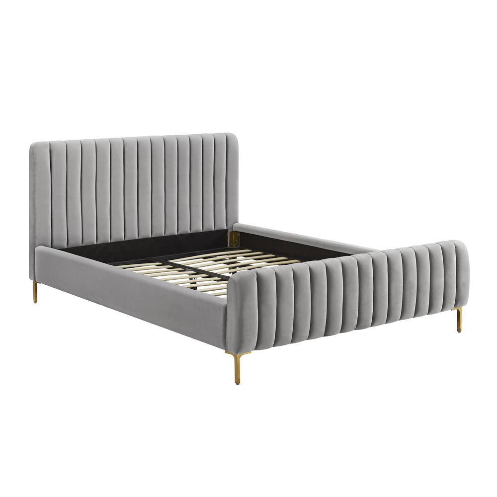 Angela Grey Bed in King. Picture 12