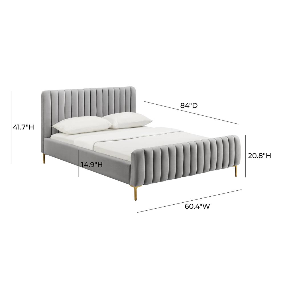 Angela Grey Bed in Queen. Picture 6