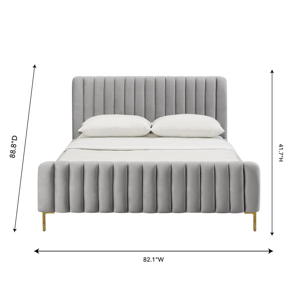 Angela Grey Bed in King. Picture 14