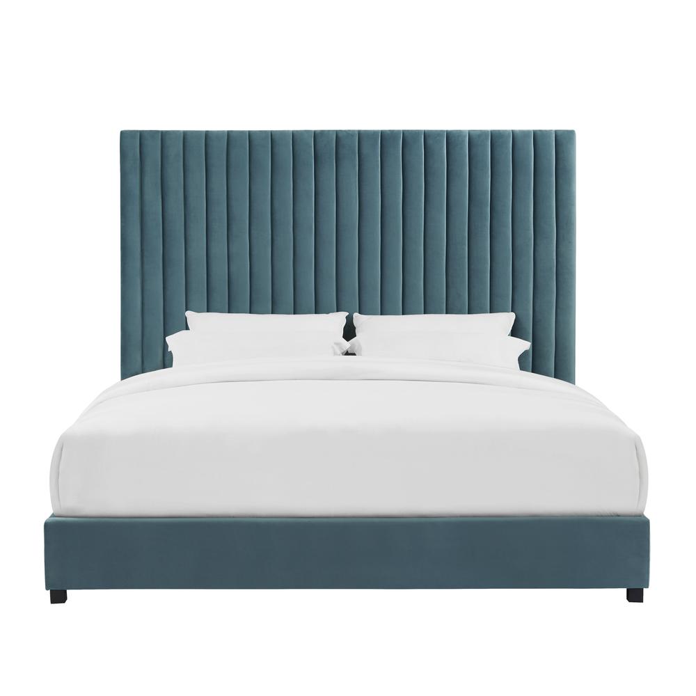 Arabelle Sea Blue Bed in Queen. Picture 3