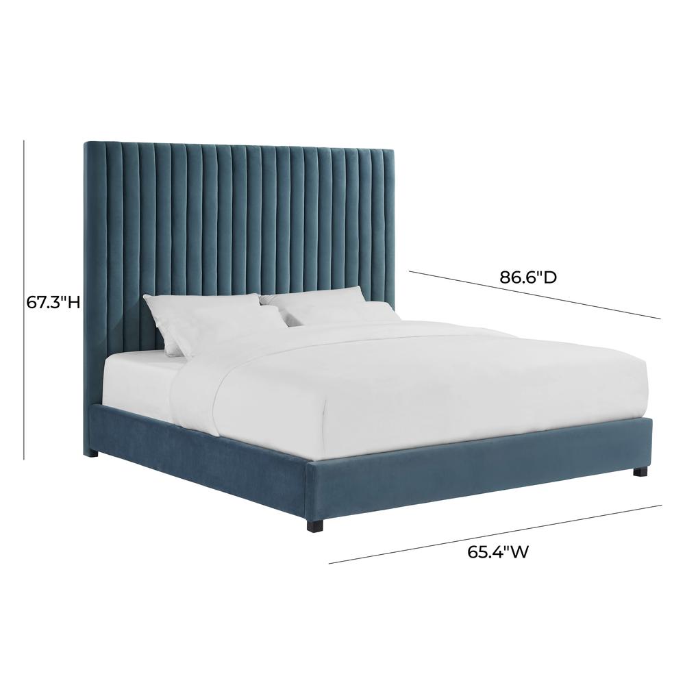 Arabelle Sea Blue Bed in Queen. Picture 8