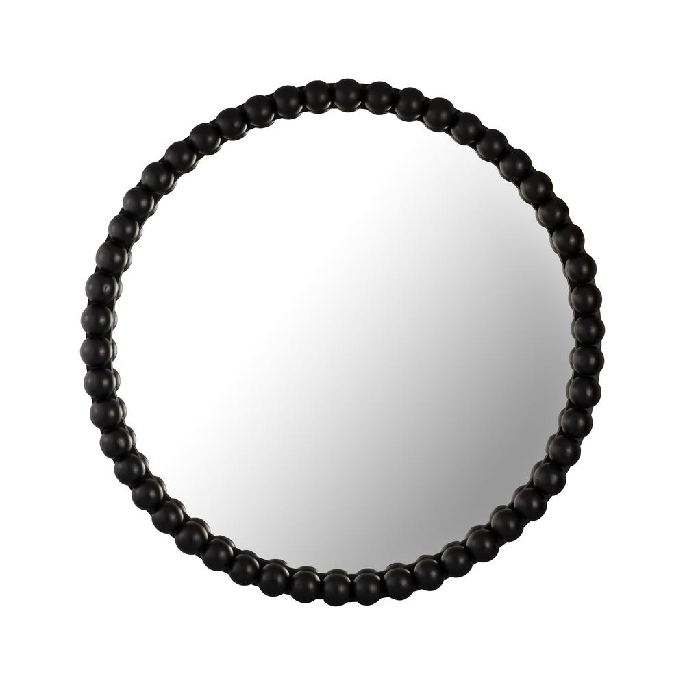 Baria Black Wooden Mirror. Picture 1