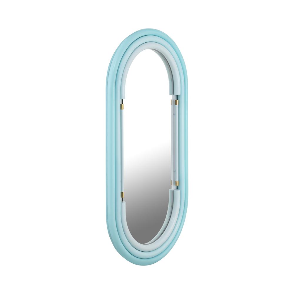 Neon Wall Mirror in Blue. Picture 12