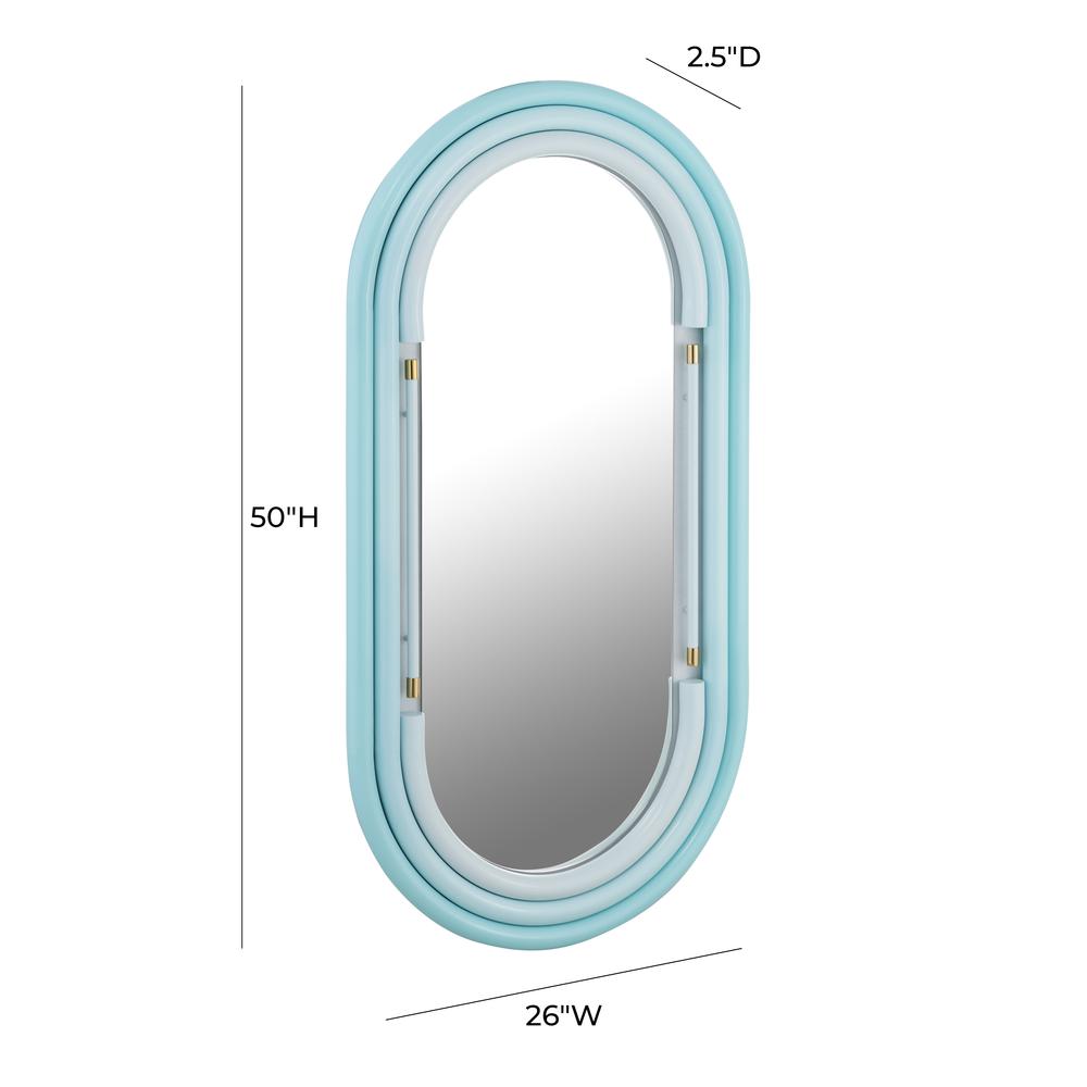 Neon Wall Mirror in Blue. Picture 15