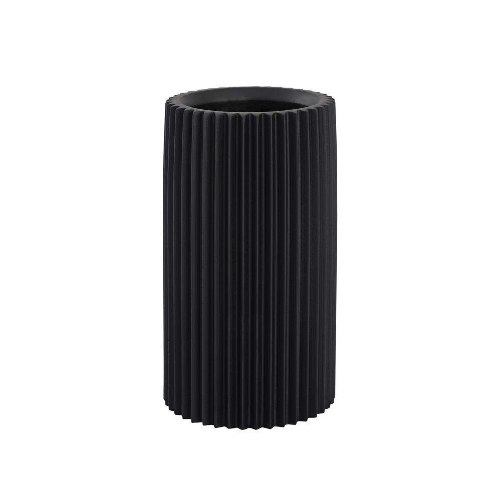 Jenna Black Concrete Table Vase. Picture 1