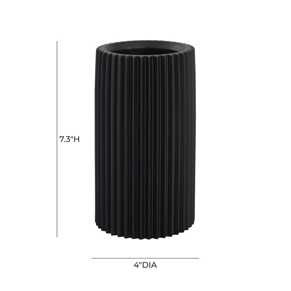 Jenna Black Concrete Table Vase. Picture 11