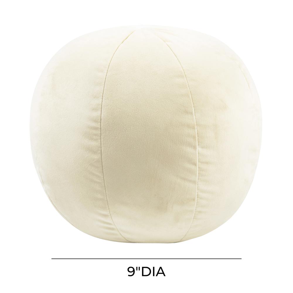 Boba 9" Cream Velvet Pillow. Picture 8