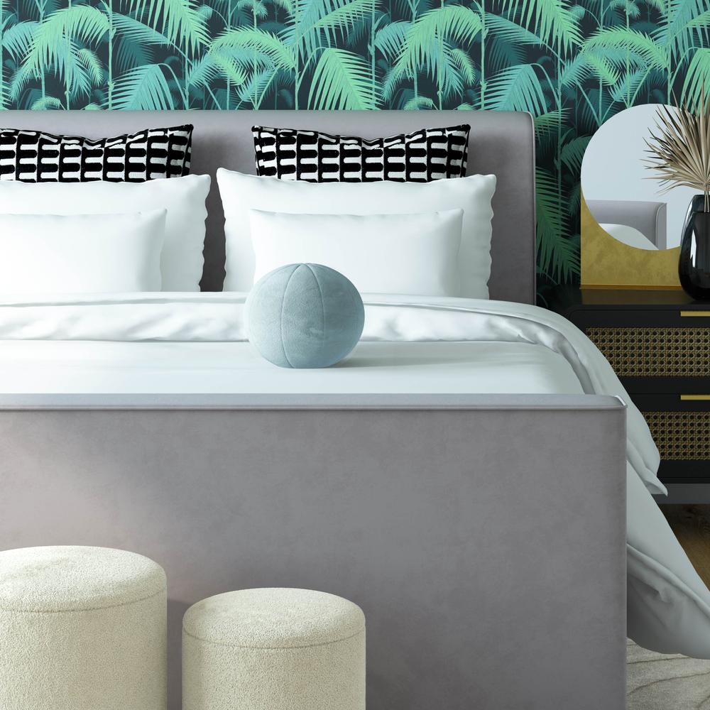 Boba 9" Sea Blue Velvet Pillow. Picture 6