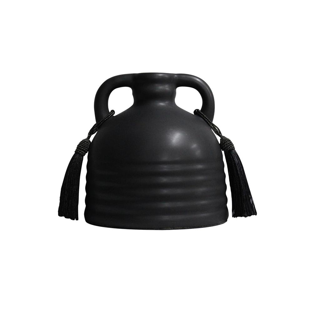 Adonis Black Ceramic Vase. Picture 5