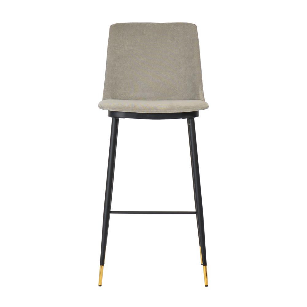 Evora Grey Velvet Counter Stool (Set of 2). Picture 12