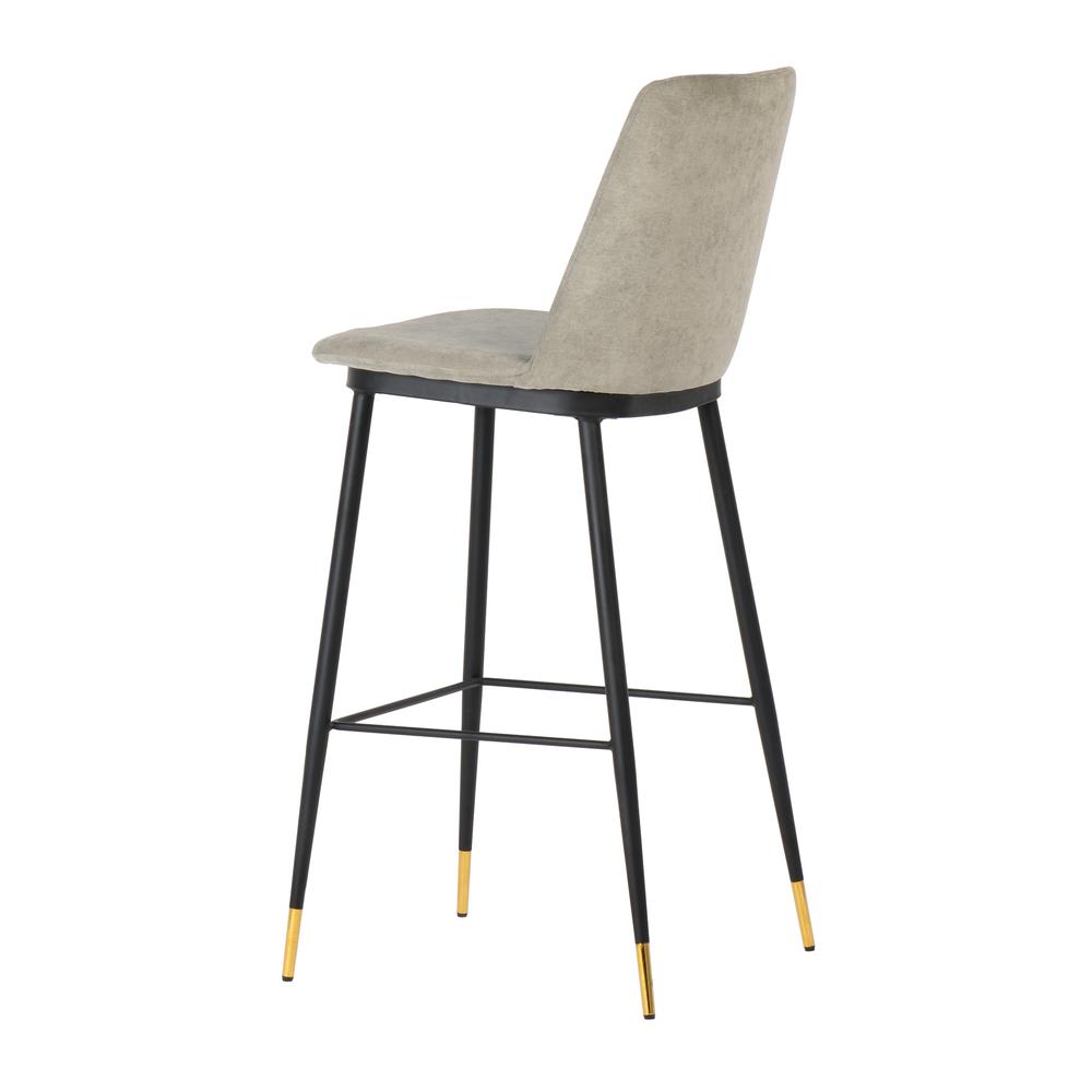 Evora Grey Velvet Counter Stool (Set of 2). Picture 13