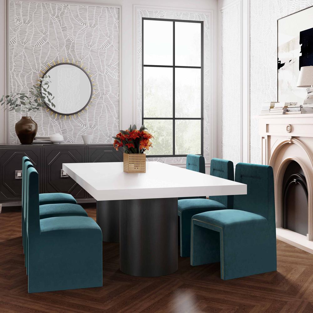 Nova White Lacquer Dining Table. Picture 11