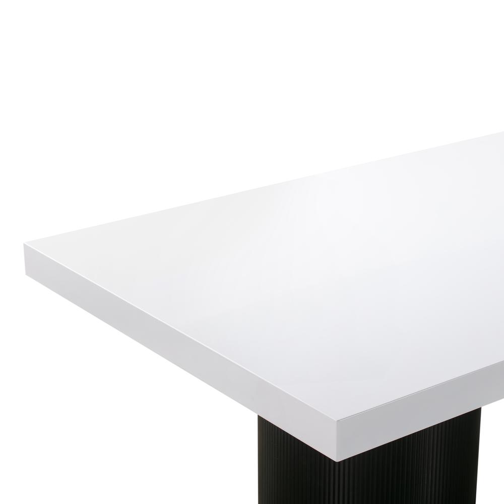 Nova White Lacquer Dining Table. Picture 15