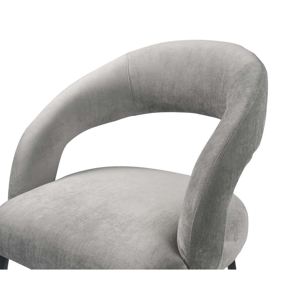 Rocco Slub Grey Dining Chair. Picture 15