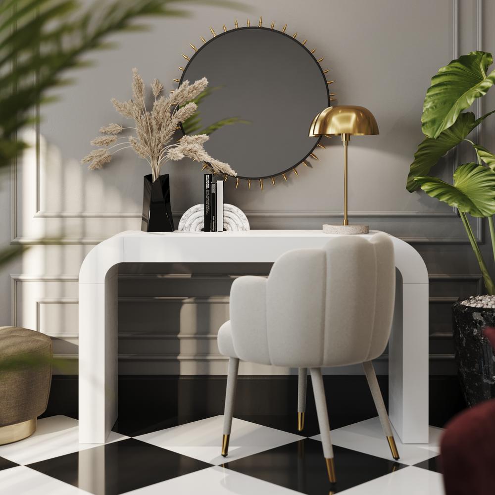 Gardenia Light Grey Velvet Dining Chair. Picture 8