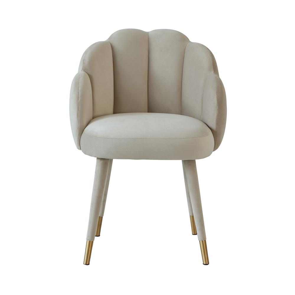 Gardenia Light Grey Velvet Dining Chair. Picture 7