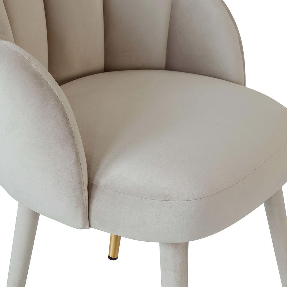 Gardenia Light Grey Velvet Dining Chair. Picture 13