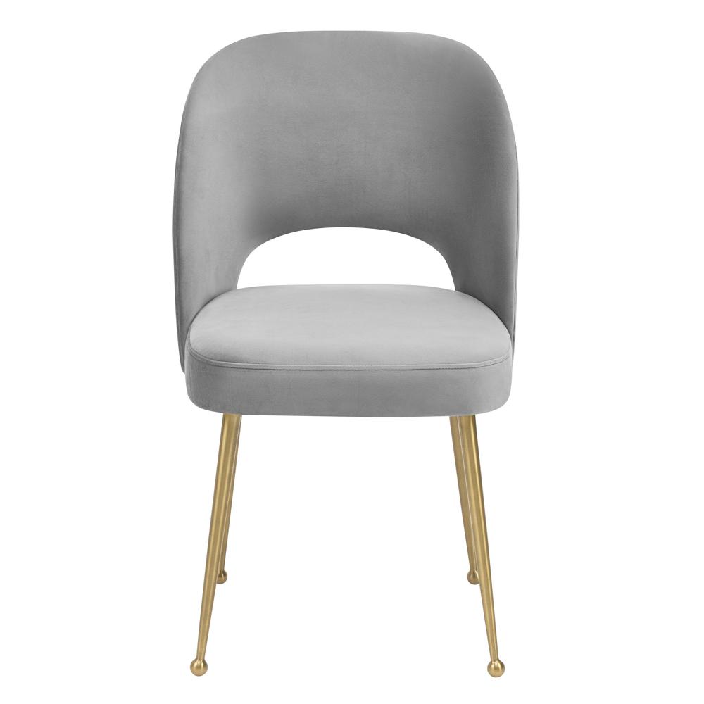 Swell Light Grey Velvet Chair. Picture 11