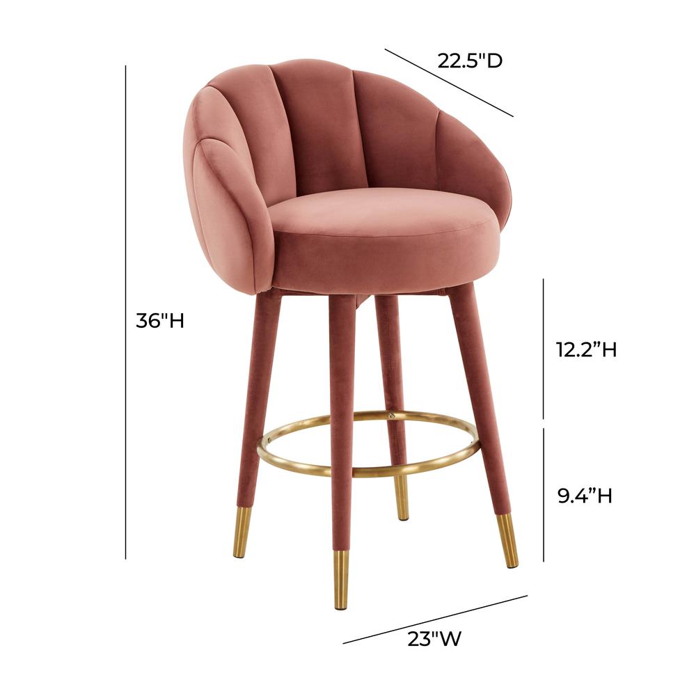 Myla Salmon Swivel Counter Stool. Picture 11