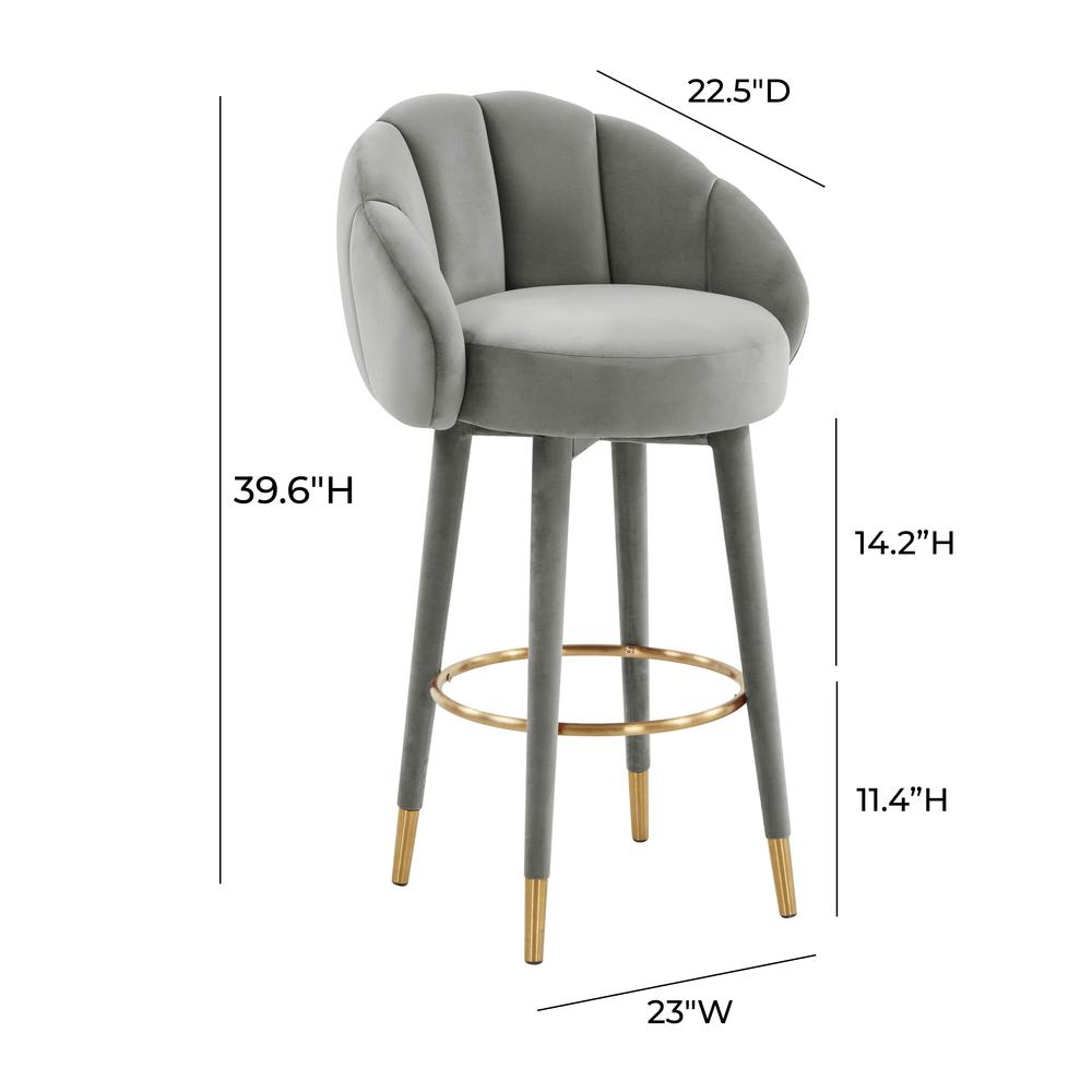 Myla Light Grey Swivel Bar Stool. Picture 13