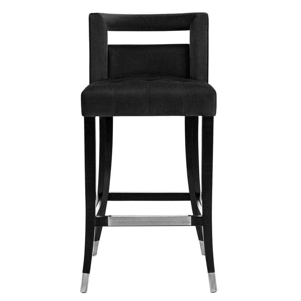 Hart Black Velvet Counter Stool. Picture 9
