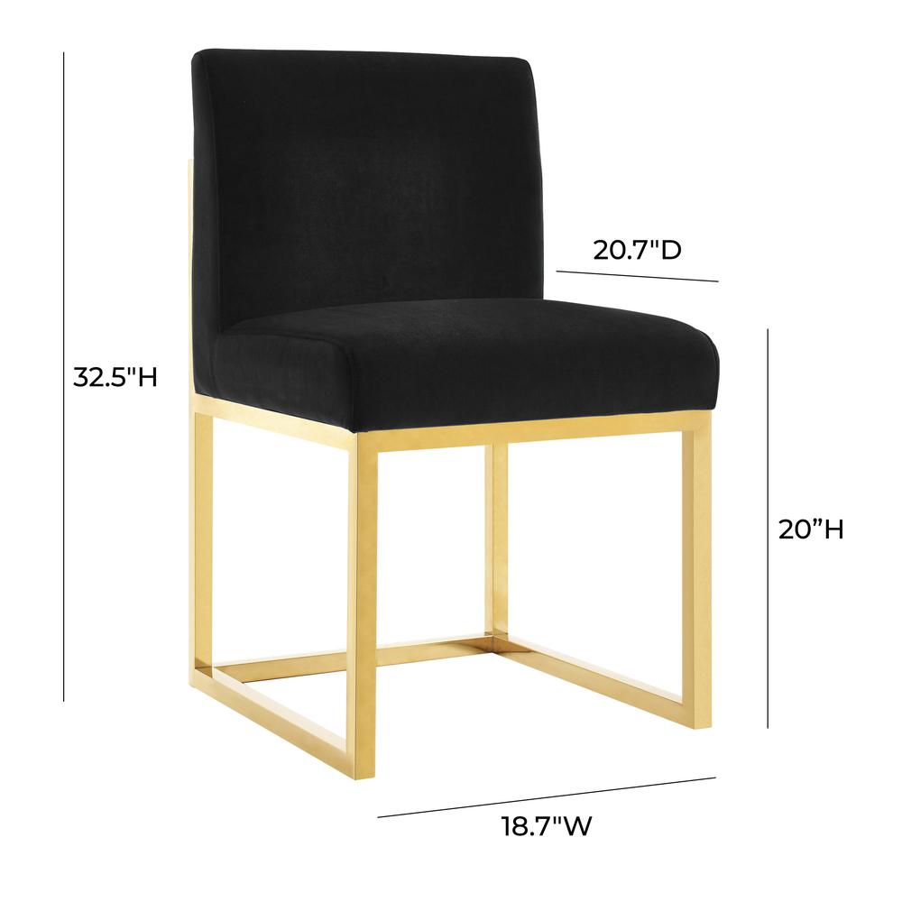 Haute Black Velvet Chair. Picture 13
