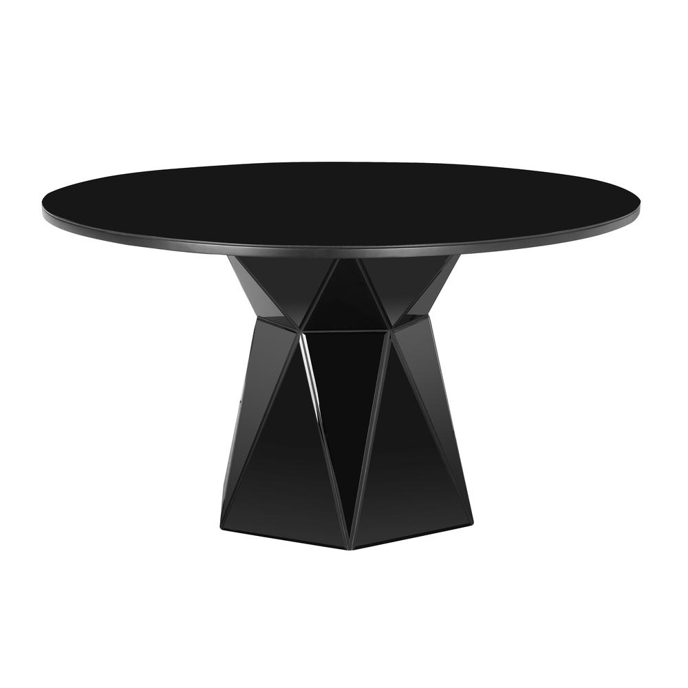 Iris Black Glass Dining Table. Picture 9