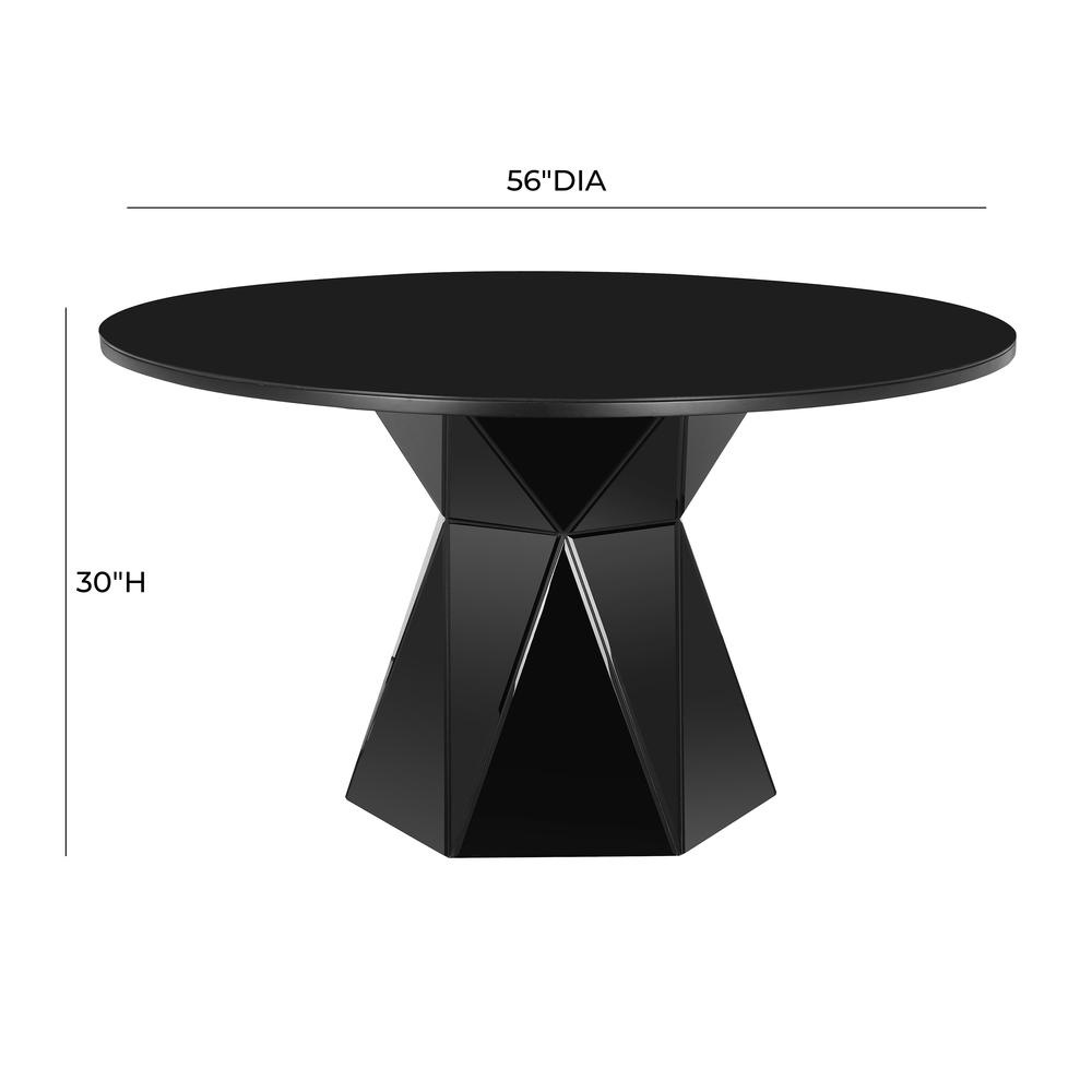Iris Black Glass Dining Table. Picture 11