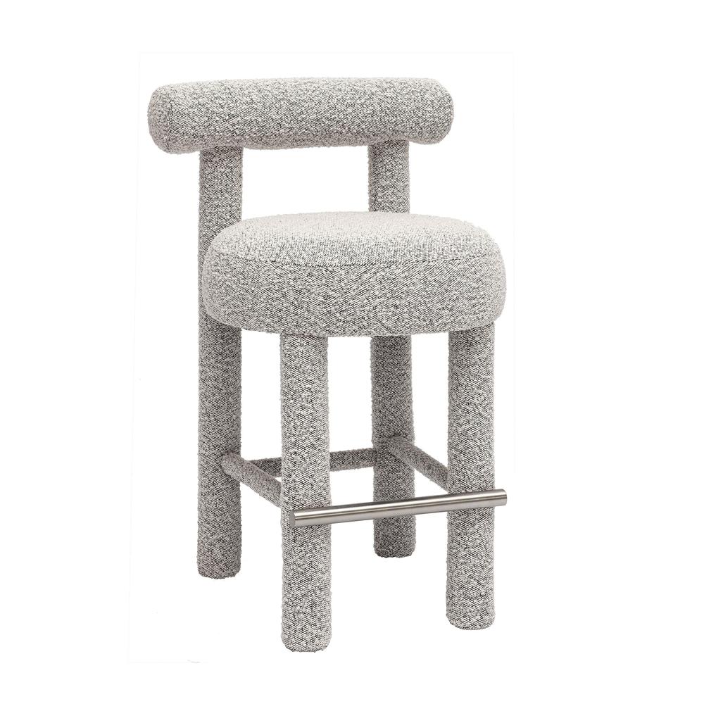 Carmel Black & White Boucle Counter Stool. Picture 5