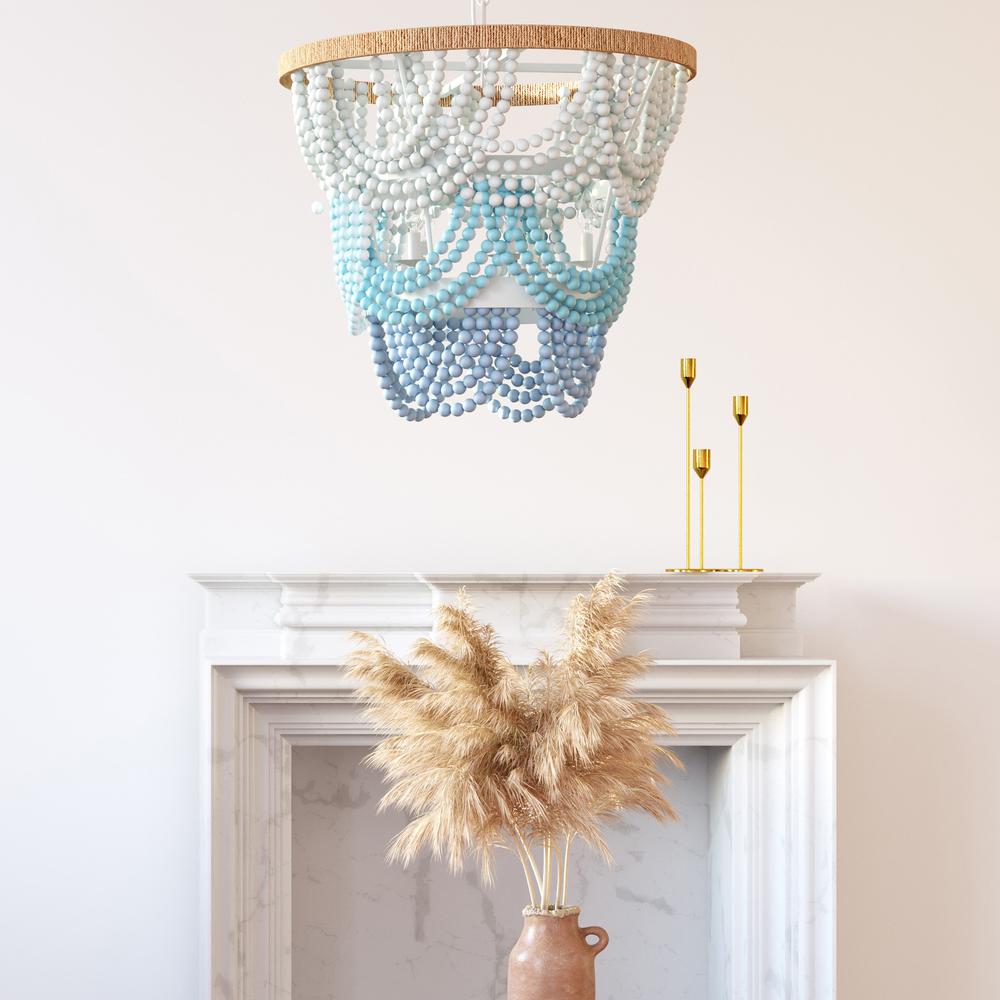 Jade Beaded Chandelier. Picture 10