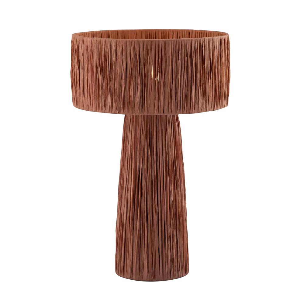 Shelby Raffia Brick Table Lamp. Picture 1