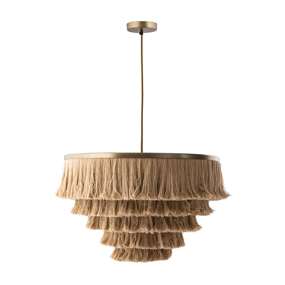 Sarai Natural Fringe Pendant. Picture 1