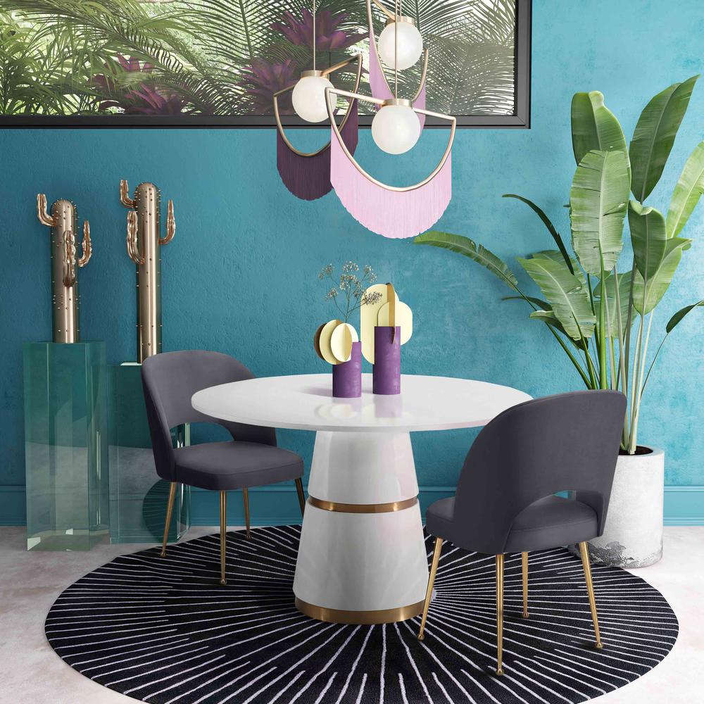 Swell Dark Grey Velvet Chair. Picture 11