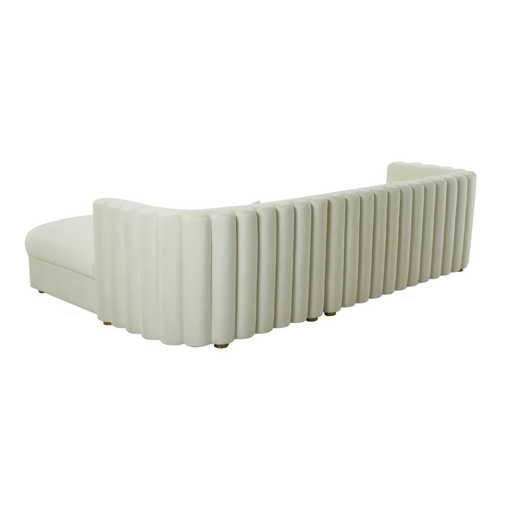 Callie Cream Velvet Sectional - RAF. Picture 8