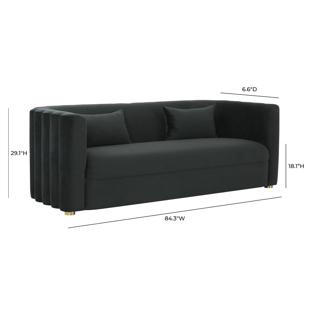Callie Black Velvet Sofa. Picture 13