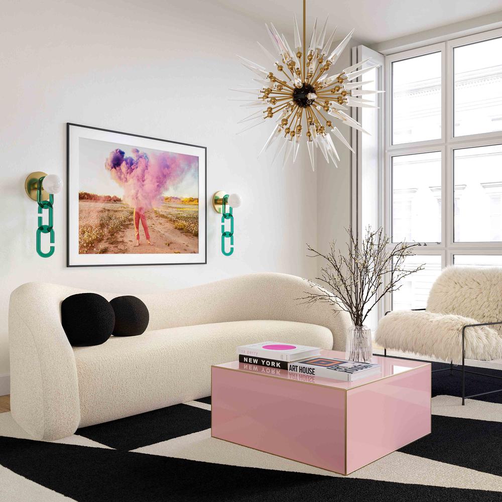 Leonie Beige Faux Shearling Sofa. Picture 5