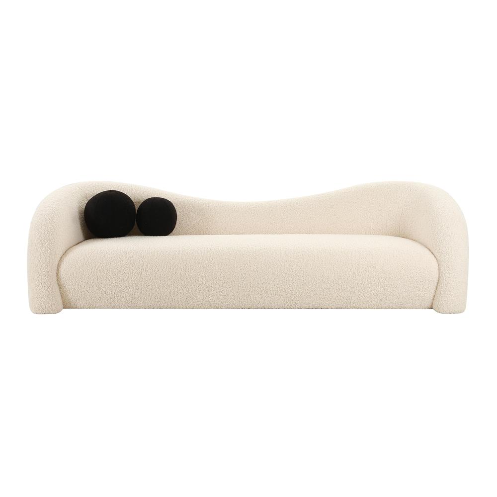 Leonie Beige Faux Shearling Sofa. Picture 10