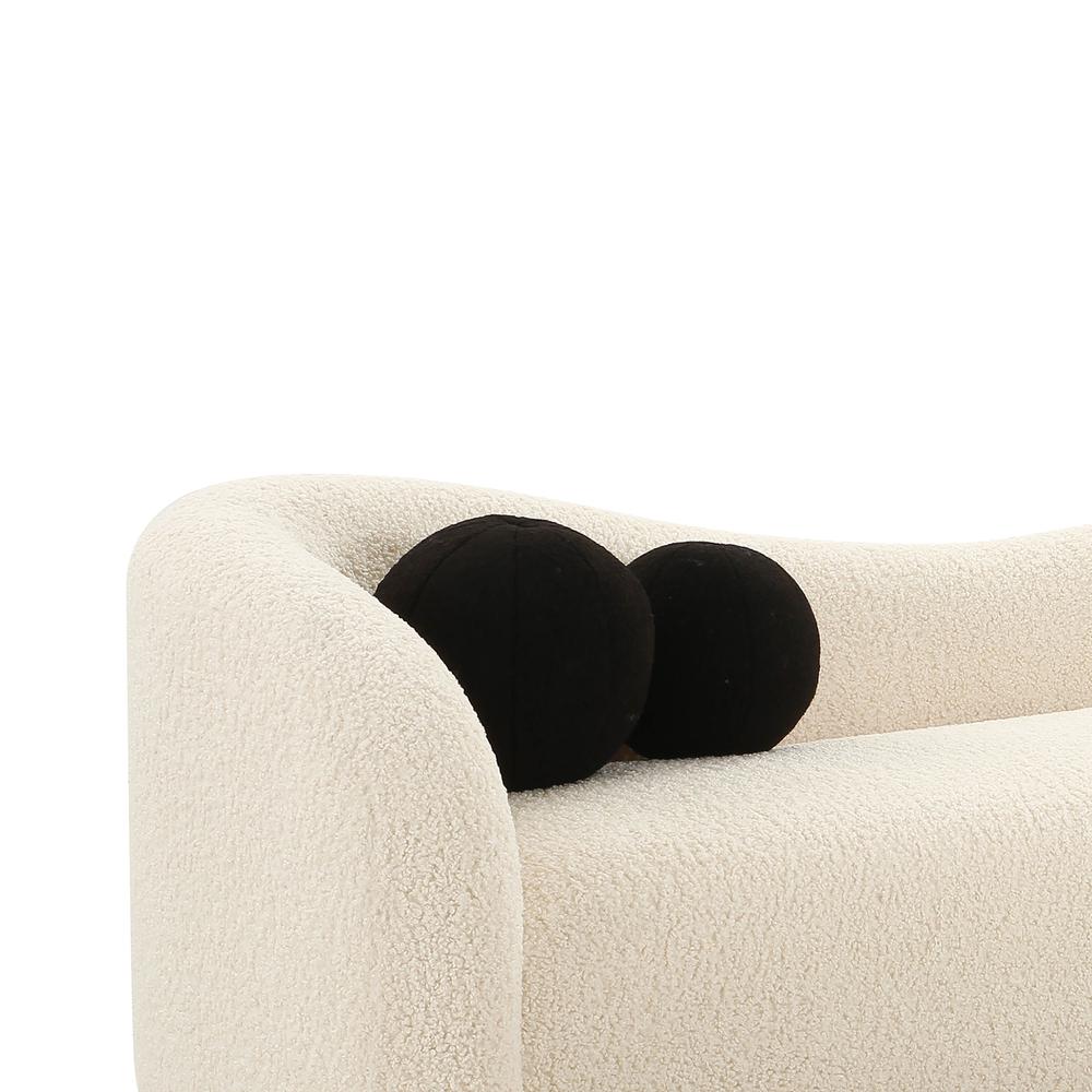 Leonie Beige Faux Shearling Sofa. Picture 11