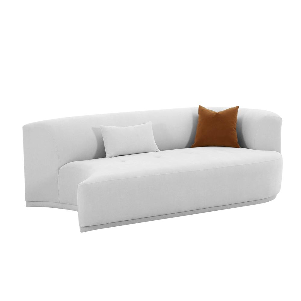 Fickle Grey Velvet Modular RAF Loveseat. Picture 6